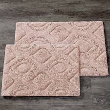 cotton ruffle ogee bath rug set