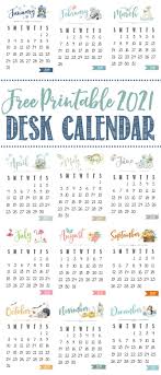 We offer the months of 2020, 2021, 2022, and on up to 2025 as individual files or a single file with all 12 months for fast, easy printing. Free Printable 2021 Desk Calendar