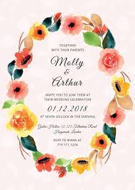 fl watercolor wedding invitation
