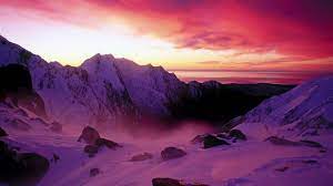 Winter Mountain Sunset HD Wallpaper ...