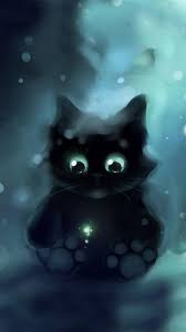 Black Cat Cats Cute Hd Phone