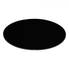 glass table top 36 black round back