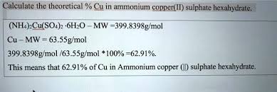 cu in ammonium copper ii
