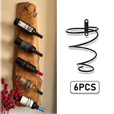 6pcs Set Wine Rack Wall Mounted Wine
