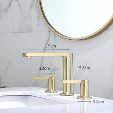 basin faucet brushed gold brass