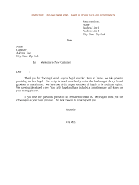 welcome letter to new client fill out