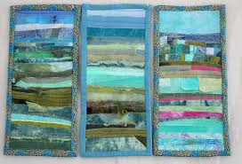 Triptych Quilt Textile Art Landscapes 3