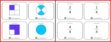 Using these fraction flash cards, students identifying the fraction which represents the picture provide in order toimprove their fraction skills. Free Printable Math Flash Cards Fractions