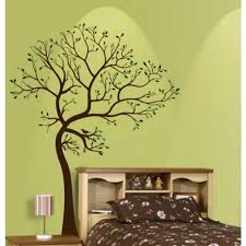 Large Brown Green Tree Vinyl Wall Art