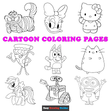free printable cartoon coloring pages
