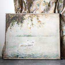Vintage Style Swan Wall Art Antique