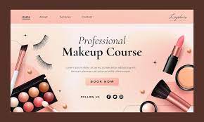 realistic makeup artist landing page