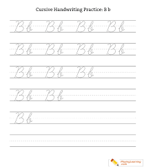cursive handwriting practice letter b