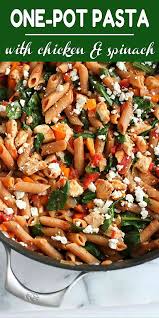 As a pasta lover, you know that pasta is the heart of the entire pasta dish. One Pot Pasta Recipe With Chicken Spinach Healthy Dinner Recipe