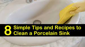 clean a porcelain sink