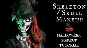 skeleton skull halloween makeup