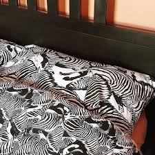 monochrome zebra reversible duvet set