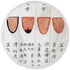 Chinese Tongue Diagnosis Chart 1341 Round Beach Towel