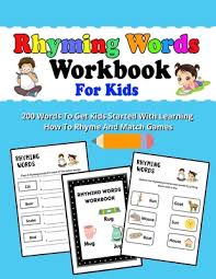 rhyming words workbooks for kids