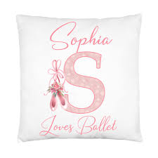 personalised ballet shoes cushion