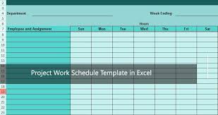 work schedule template excel excelonist