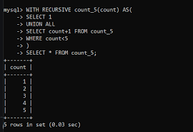 mysql recursive cte common table