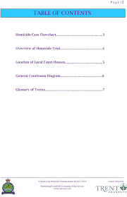 Table Of Contents Homicide Case Flowchart 3 Overview Of