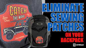 how to put patches on a backpack