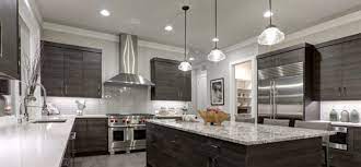 granite with dark cabinets kitchen