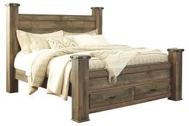 At ashley furniture homestore®, we make beautiful home furnishings. Trinell Queen Poster Bed With Storage Ashley Furniture Homestore Bed Storage Bed Bed Furniture