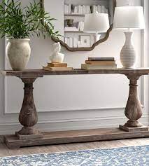 Decorating Wood Console Table