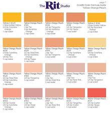 Yellow Orange Peach Rit Dye Colors Chart Dye Curtains