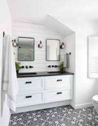75 bathroom with white cabinets and
