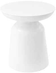 Poly Bark Signy Drum Stool In White