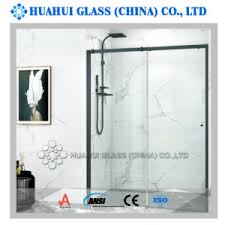 china black single sliding glass shower