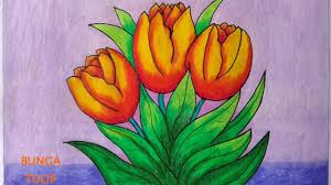 Jual beli online aman dan nyaman hanya di tokopedia. Gambar Bunga Tulip Mewarnai Menggambar Bunga Tulip Mewarnai Dengan Gradasi Crayon Oil Pastels Gambar Mewarnai Bun Bunga Tulip Lukisan Bunga Cara Menggambar