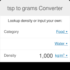 tsp to grams converter convert tsp to g