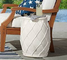 net ceramic outdoor side table