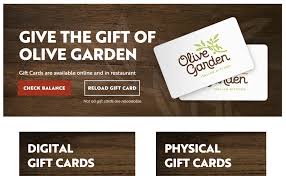 does olive garden accept gift cards or