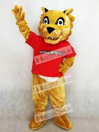 Cougar Paws In Red Shirt Mascot Costumes