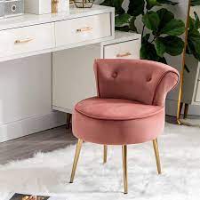 duhome makeup vanity chair with back