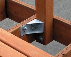lateral anchor deck bracket system