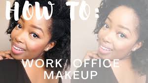 work office makeup tutorial dark skin