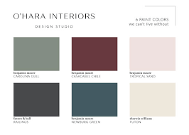 O Hara Interiors Paint Color Guide