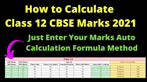 how to calculate cl 12 cbse marks 2021