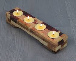 Wooden Candle Holder Tea Light Candle