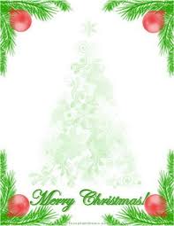 Printable Border With Christmas Tree Branch Decoration