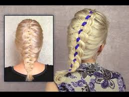 And have another great simple tutorial for you: 4 Strand French Braid Tutorial On Yourself Ribbon Braid Hairstyle For Short Medium Long Hair How To Youtube