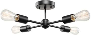 But the previous owner of the house didn't leave the directions in the boxk, so i'm having a problem figureing it out. Amazon Com Globe Electric Vane 4 Matte Black Flush Mount Ceiling Light 66008 Home Improvement