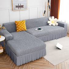 High Elastic L Shaped Sofa Cover With